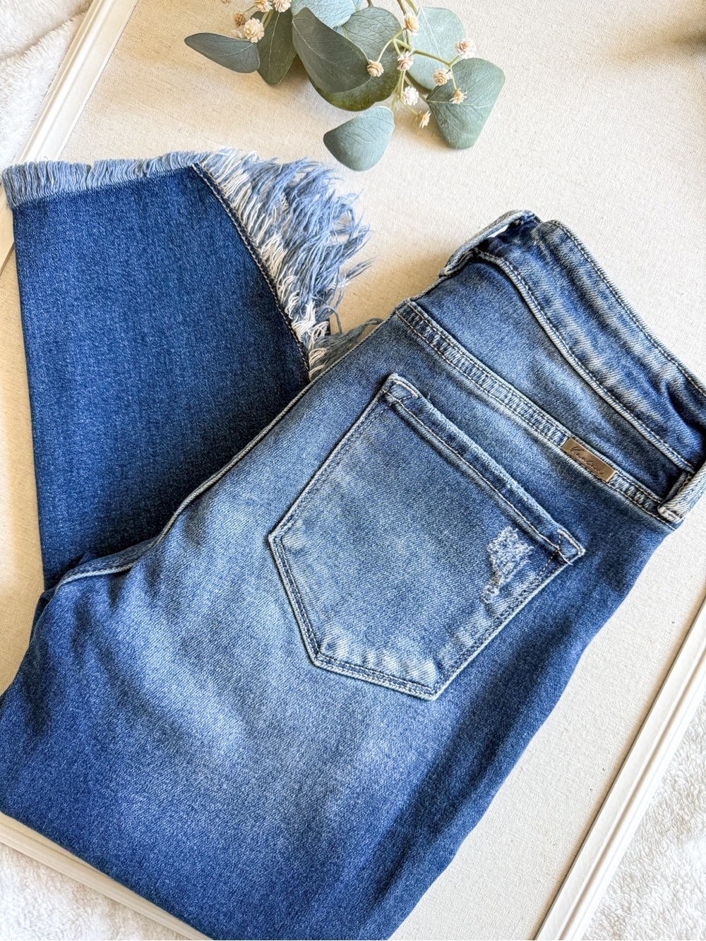 Kancan Medium Blue Distressed Soft Stretch Denim Size 11/29